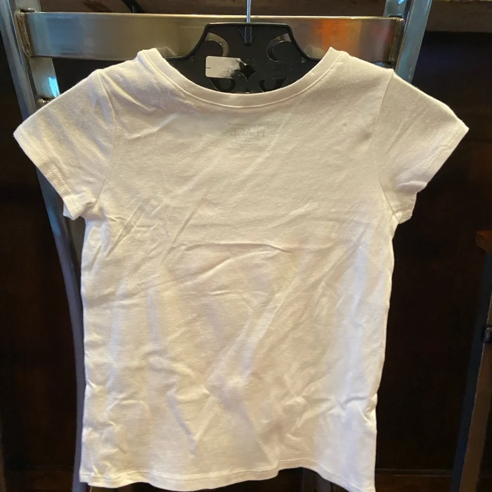 The Children's Place White and Pink Birthday T-Shirt‎
